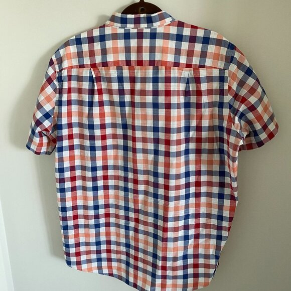 BNWOT DARIO BELTRAN CLASSIC FIT MEN'S SHIRT PLAID SHORT SLEEVES POCKET SIZE XL/5 - Picture 4 of 5